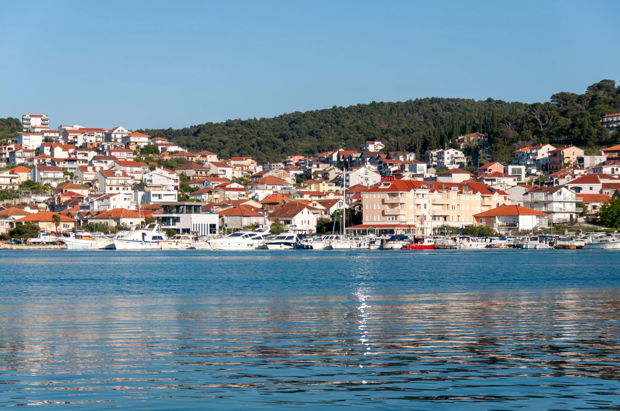 Boats on the Trogir waterfront