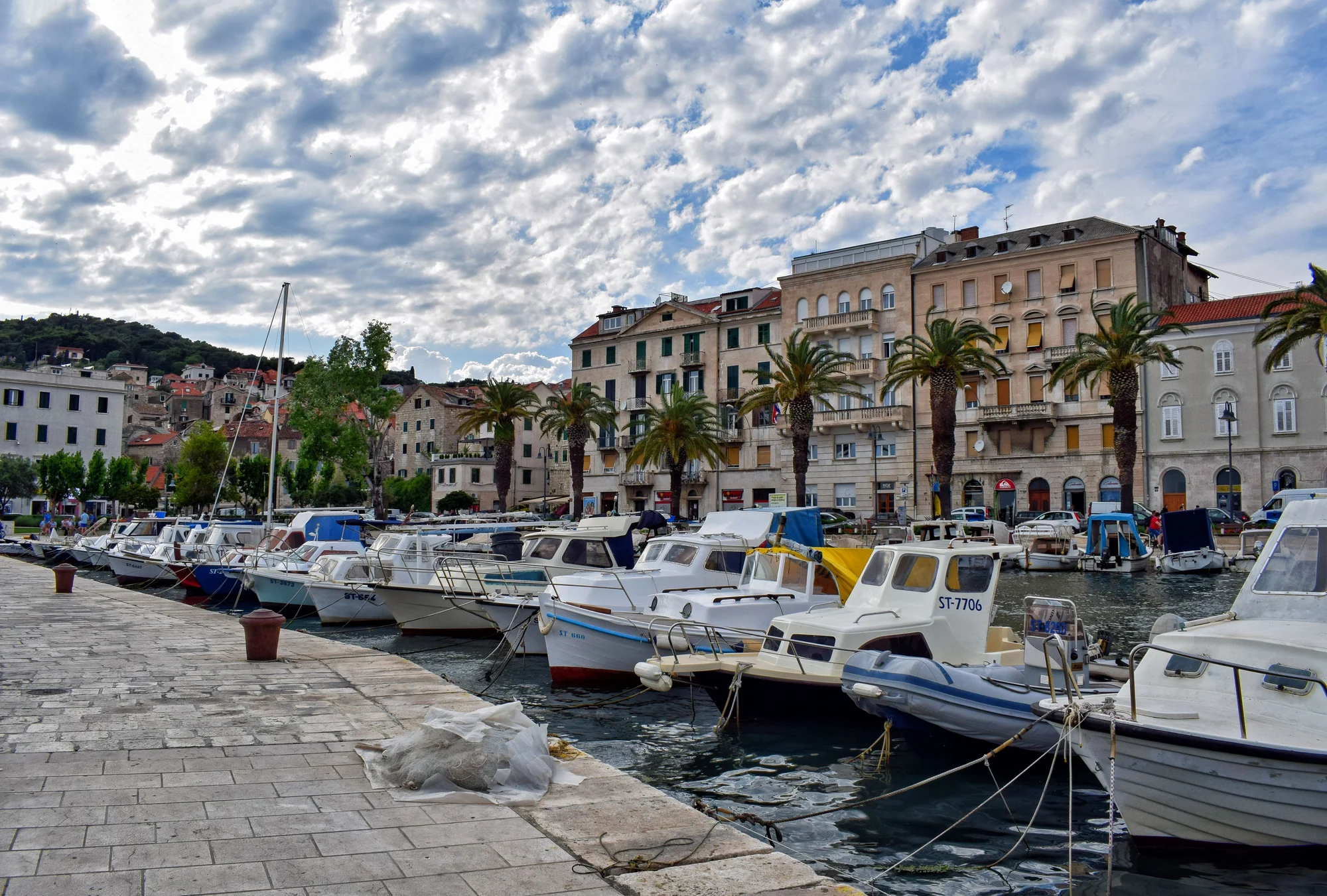 Waterfront promenade and harbour in Split