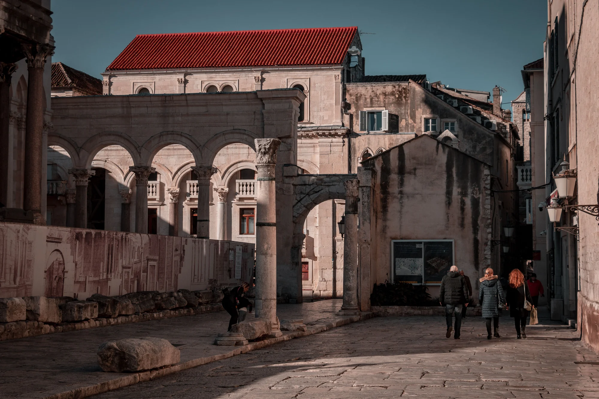 Stone archways in Split old town